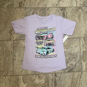 NWT Size Small (6) Wonder Nation Lavender Car Graphic T-Shirt